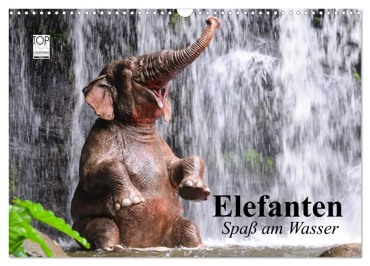 Cover: 9783516011401 | Elefanten. Spaß am Wasser (Wandkalender 2026 DIN A3 quer), CALVENDO...